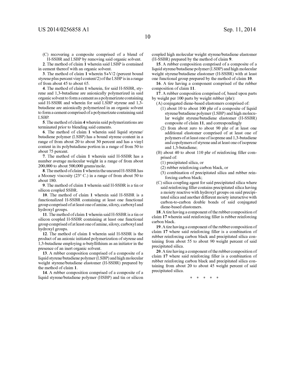 SOLUTION POLYMERIZATION PREPARED STYRENE/BUTADIENE ELASTOMER CONTAINING     LIQUID STYRENE/BUTADIENE POLYMER AND TIRE WITH COMPONENT - diagram, schematic, and image 11