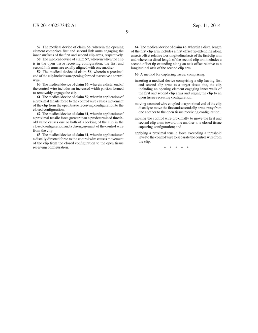 Device and Method for Through the Scope Endoscopic Hemostatic Clipping - diagram, schematic, and image 37