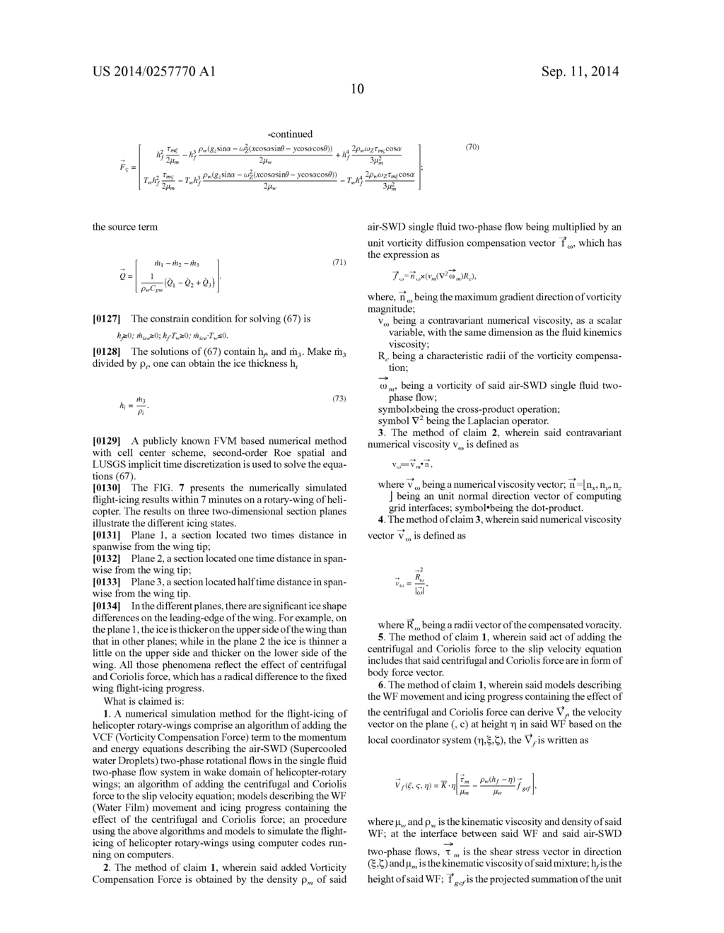 NUMERICAL SIMULATION METHOD FOR THE FLIGHT-ICING OF HELICOPTER     ROTARY-WINGS - diagram, schematic, and image 15