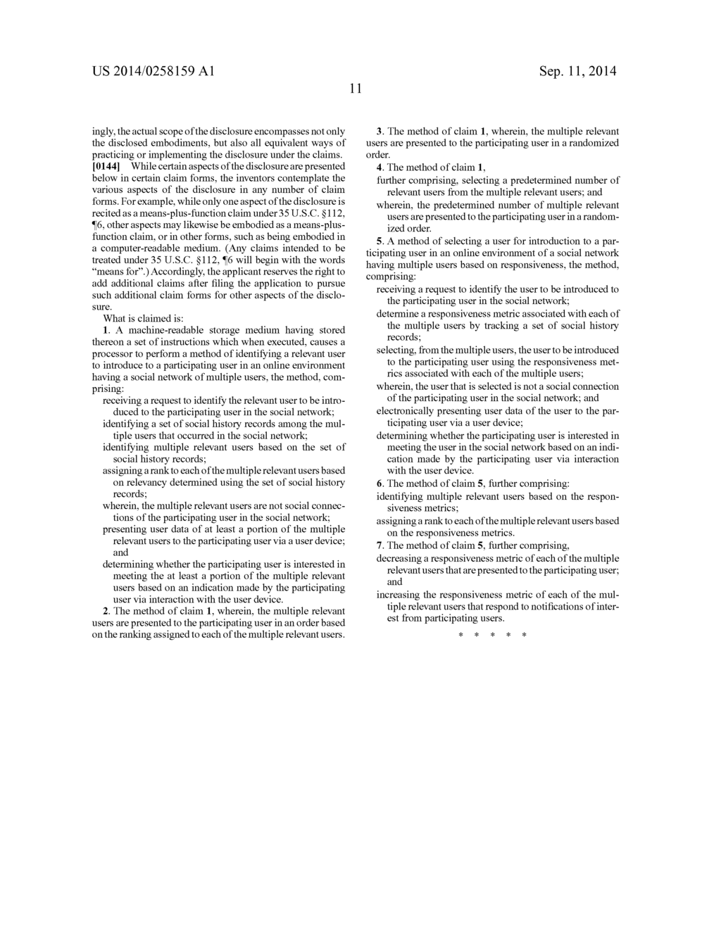 SYSTEM AND METHOD OF SELECTING A RELEVANT USER FOR INTRODUCTION TO A USER     IN AN ONLINE ENVIRONMENT - diagram, schematic, and image 27