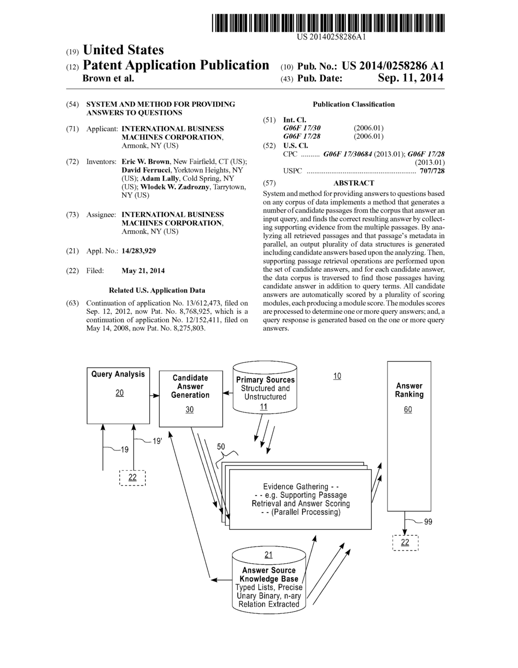 SYSTEM AND METHOD FOR PROVIDING ANSWERS TO QUESTIONS - diagram, schematic, and image 01