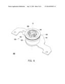 CLAMPING APPARATUS FOR CARRYING A DISK IN AN OPTICAL DISK DRIVE diagram and image