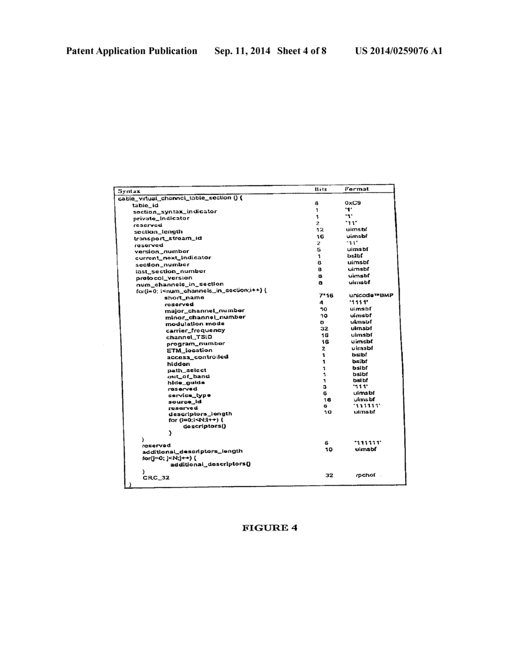 VIRTUAL CHANNEL TABLE FOR A BROADCAST PROTOCOL AND METHOD OF BROADCASTING     AND RECEIVING BROADCAST SIGNALS USING THE SAME - diagram, schematic, and image 05