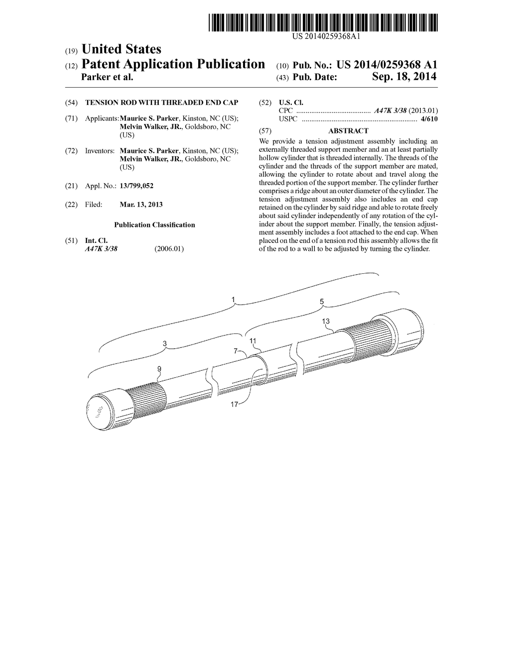 TENSION ROD WITH THREADED END CAP - diagram, schematic, and image 01