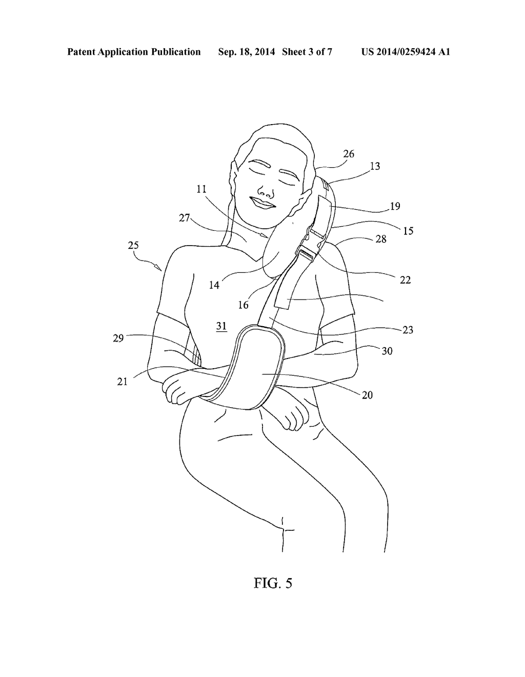 Counterweight Pillow Sling Sleeping Aid - diagram, schematic, and image 04