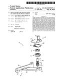 HINGE ASSEMBLY FOR MOUNTING DOOR ON CABINET BELOW OPENING THEREOF diagram and image