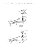 HINGE ASSEMBLY FOR MOUNTING DOOR ON CABINET BELOW OPENING THEREOF diagram and image