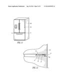 HINGE ASSEMBLY FOR MOUNTING DOOR ON CABINET BELOW OPENING THEREOF diagram and image