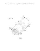 Connector with structural reinforcement and biocapatible fluid passageway diagram and image