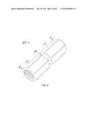 Connector with structural reinforcement and biocapatible fluid passageway diagram and image