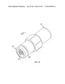 Connector with structural reinforcement and biocapatible fluid passageway diagram and image