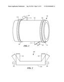 ULTRASONIC FLOWMETER WITH INTEGRALLY FORMED ACOUSTIC NOISE ATTENUATING     FEATURE diagram and image