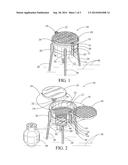 Outdoor Cooker for a Backyard, Campsite and Tailgate Party diagram and image