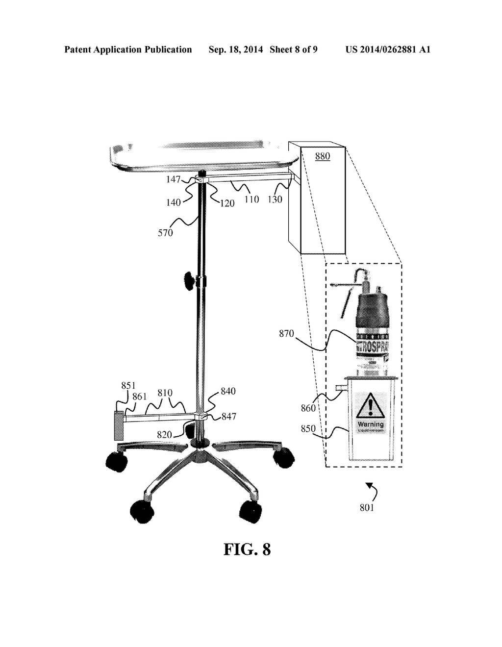 SHARPS CONTAINER AND MEDICAL INSTRUMENTS TRAY BRACKET, FASTENER AND     SUPPORT SYSTEM - diagram, schematic, and image 09