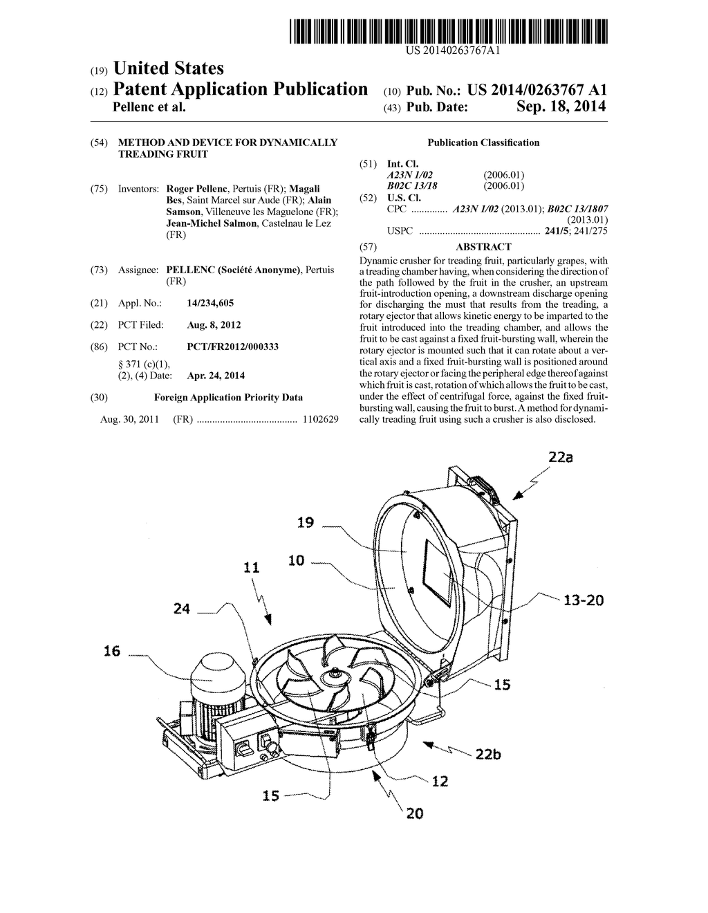 METHOD AND DEVICE FOR DYNAMICALLY TREADING FRUIT - diagram, schematic, and image 01