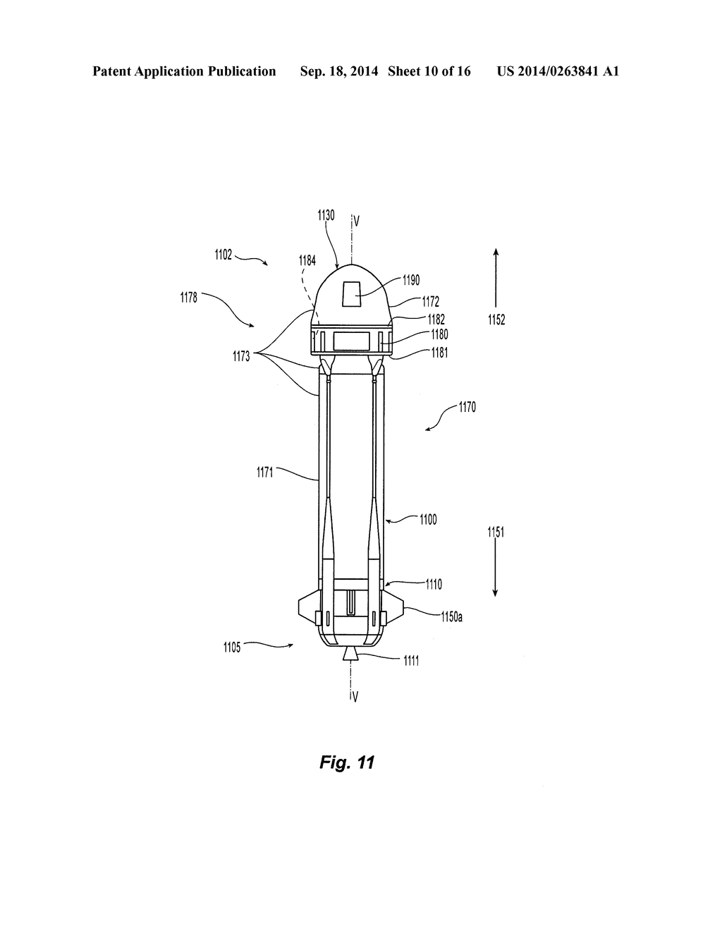 LAUNCH VEHICLES WITH RING-SHAPED EXTERNAL ELEMENTS, AND ASSOCIATED SYSTEMS     AND METHODS - diagram, schematic, and image 11