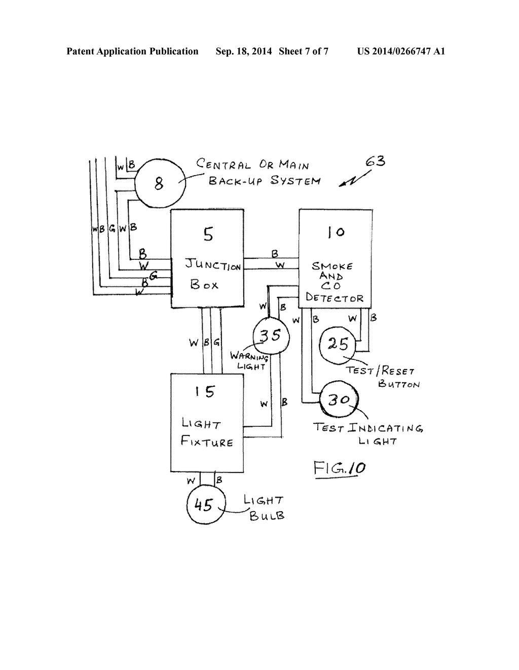 SMOKE AND CARBON MONOXIDE DETECTOR ELECTRICALLY COUPLED TO A LIGHT SOURCE,     AND POSITIONED IN A LIGHT FIXTURE - diagram, schematic, and image 08