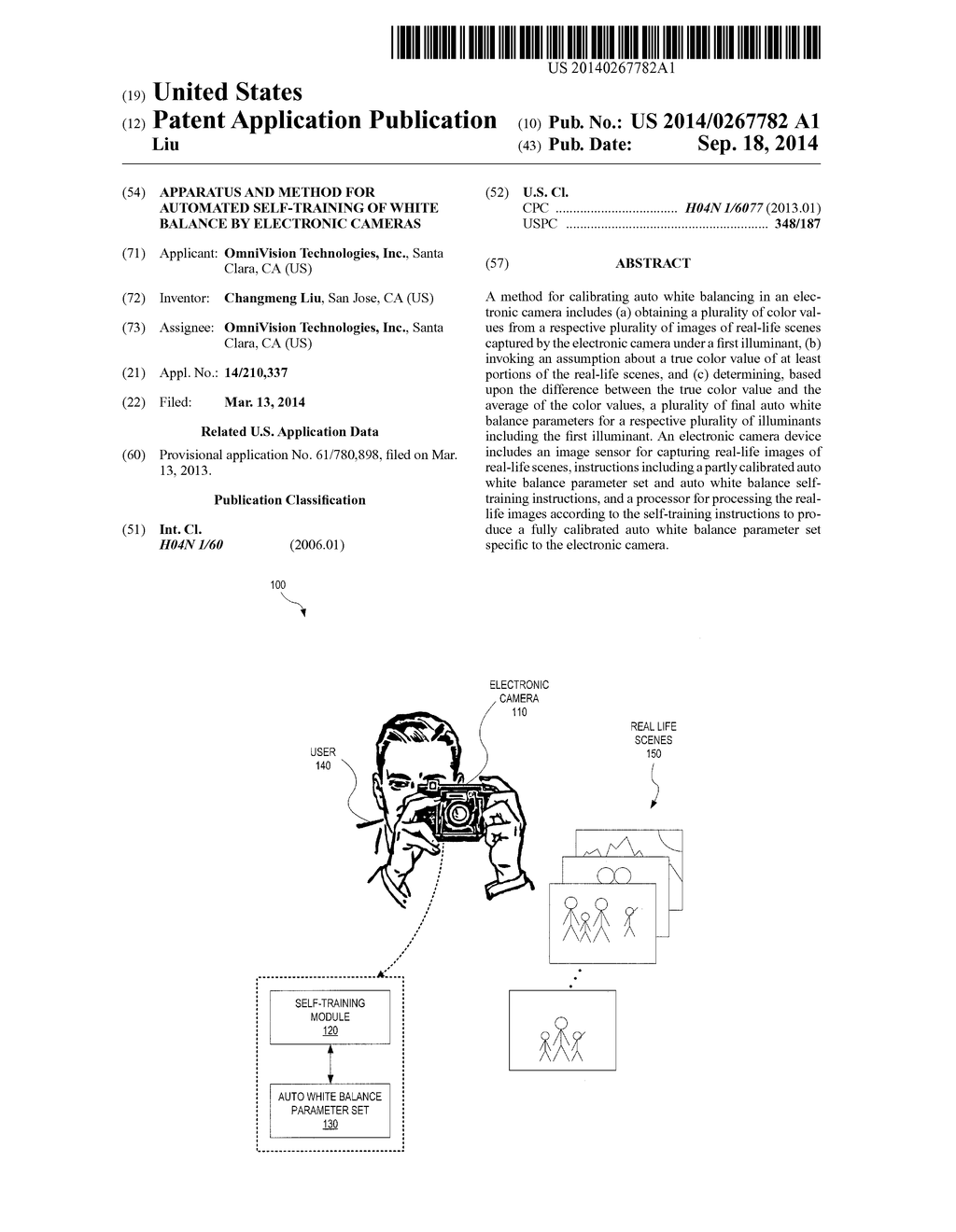 Apparatus And Method For Automated Self-Training Of White Balance By     Electronic Cameras - diagram, schematic, and image 01