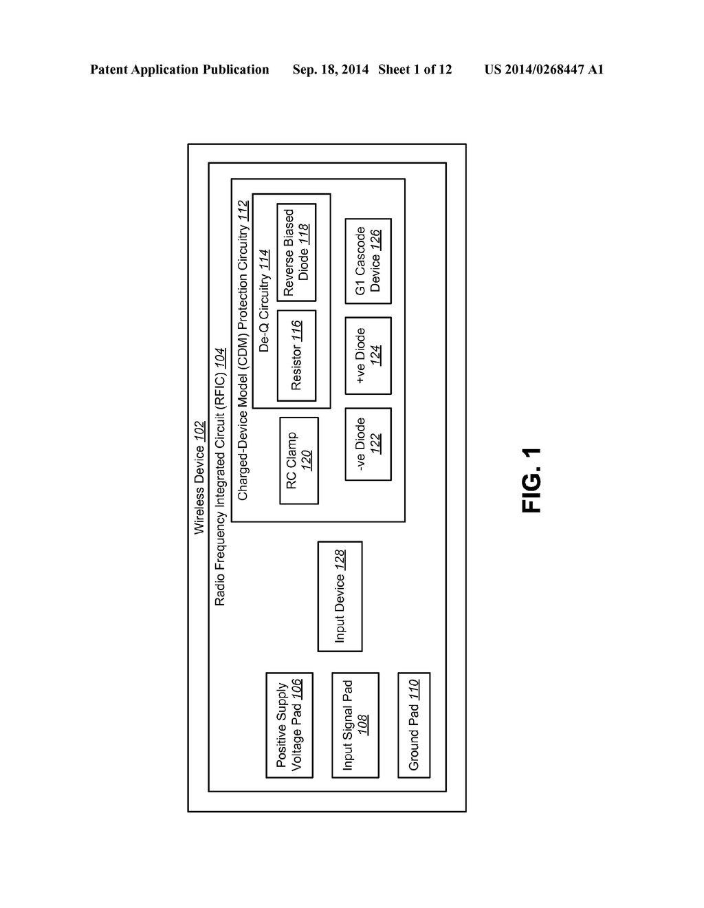 RADIO FREQUENCY INTEGRATED CIRCUIT (RFIC) CHARGED-DEVICE MODEL (CDM)     PROTECTION - diagram, schematic, and image 02