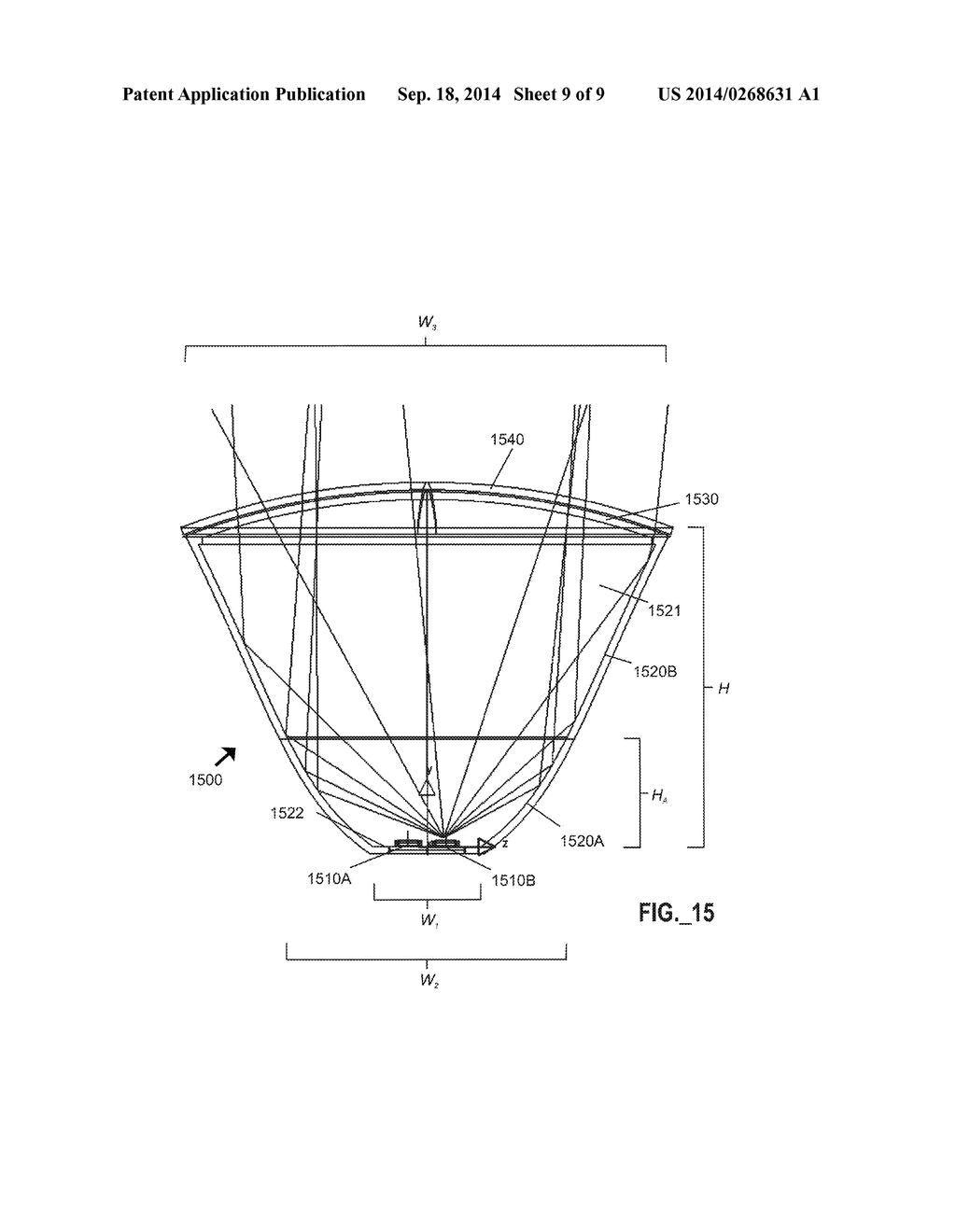 REMOTE LUMIPHOR SOLID STATE LIGHTING DEVICES WITH ENHANCED LIGHT     EXTRACTION - diagram, schematic, and image 10