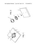 DEVICE FOR SECURING A SOURCE OF LED LIGHT TO A HEAT SINK SURFACE diagram and image