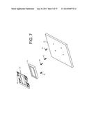 DEVICE FOR SECURING A SOURCE OF LED LIGHT TO A HEAT SINK SURFACE diagram and image