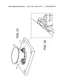 DEVICE FOR SECURING A SOURCE OF LED LIGHT TO A HEAT SINK SURFACE diagram and image