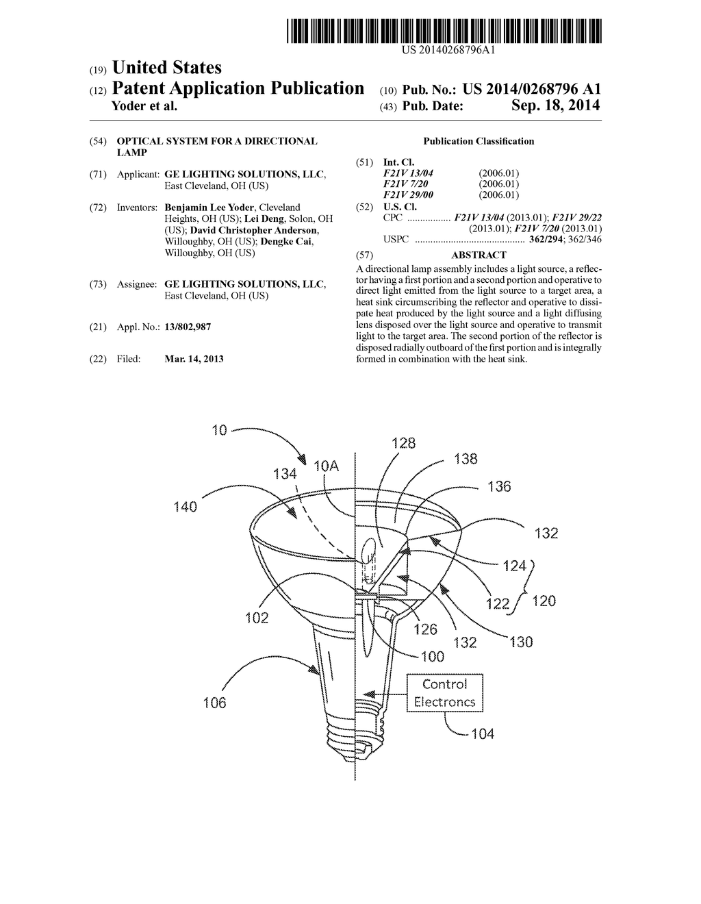 OPTICAL SYSTEM FOR A DIRECTIONAL LAMP - diagram, schematic, and image 01