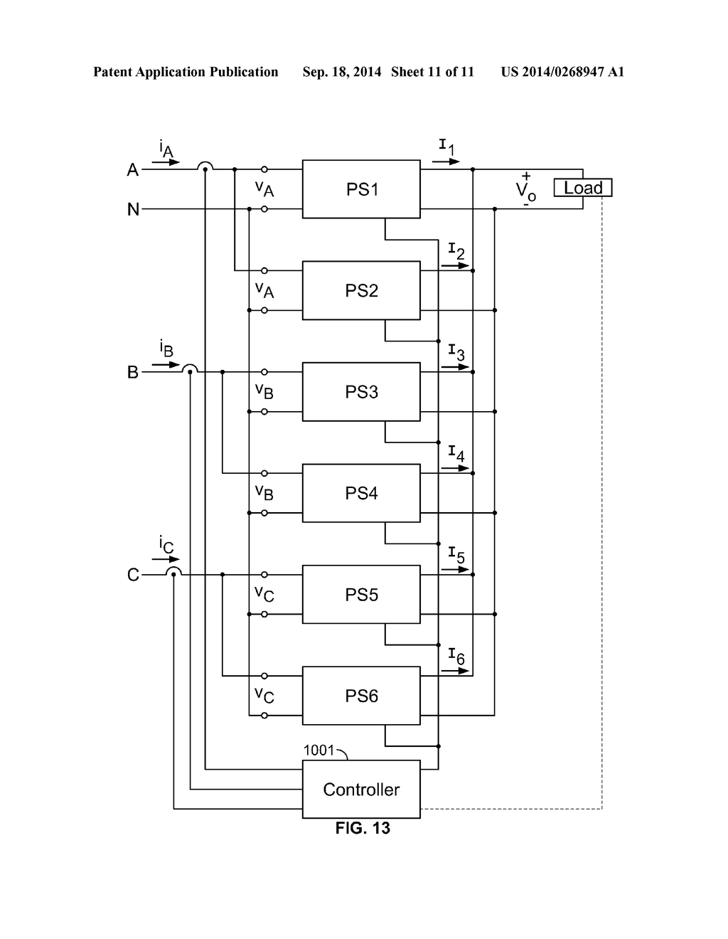 Reducing Phase Current Imbalances In Single Phase Redundant Power Supply     Systems With Unbalanced Loads - diagram, schematic, and image 12