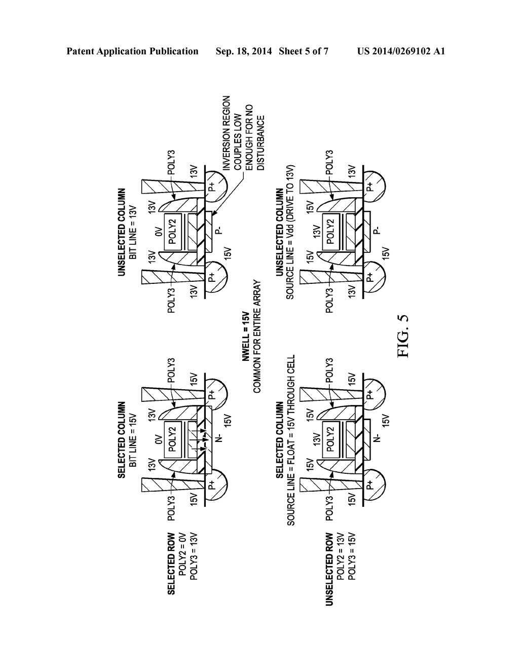 EEPROM MEMORY CELL WITH LOW VOLTAGE READ PATH AND HIGH VOLTAGE ERASE/WRITE     PATH - diagram, schematic, and image 06