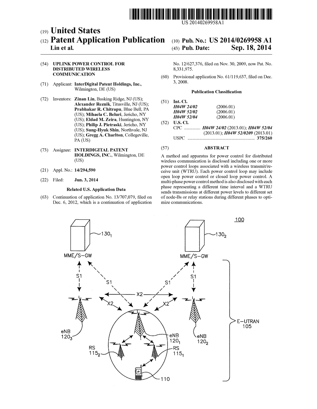 UPLINK POWER CONTROL FOR DISTRIBUTED WIRELESS COMMUNICATION - diagram, schematic, and image 01