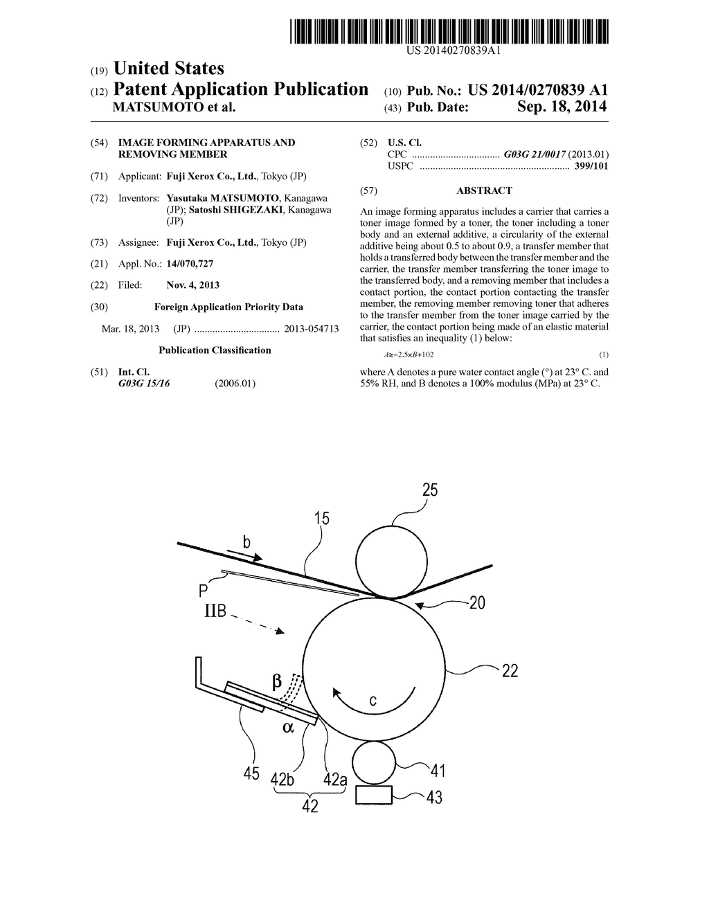 IMAGE FORMING APPARATUS AND REMOVING MEMBER - diagram, schematic, and image 01