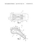 COOLED CERAMIC MATRIX COMPOSITE AIRFOIL diagram and image