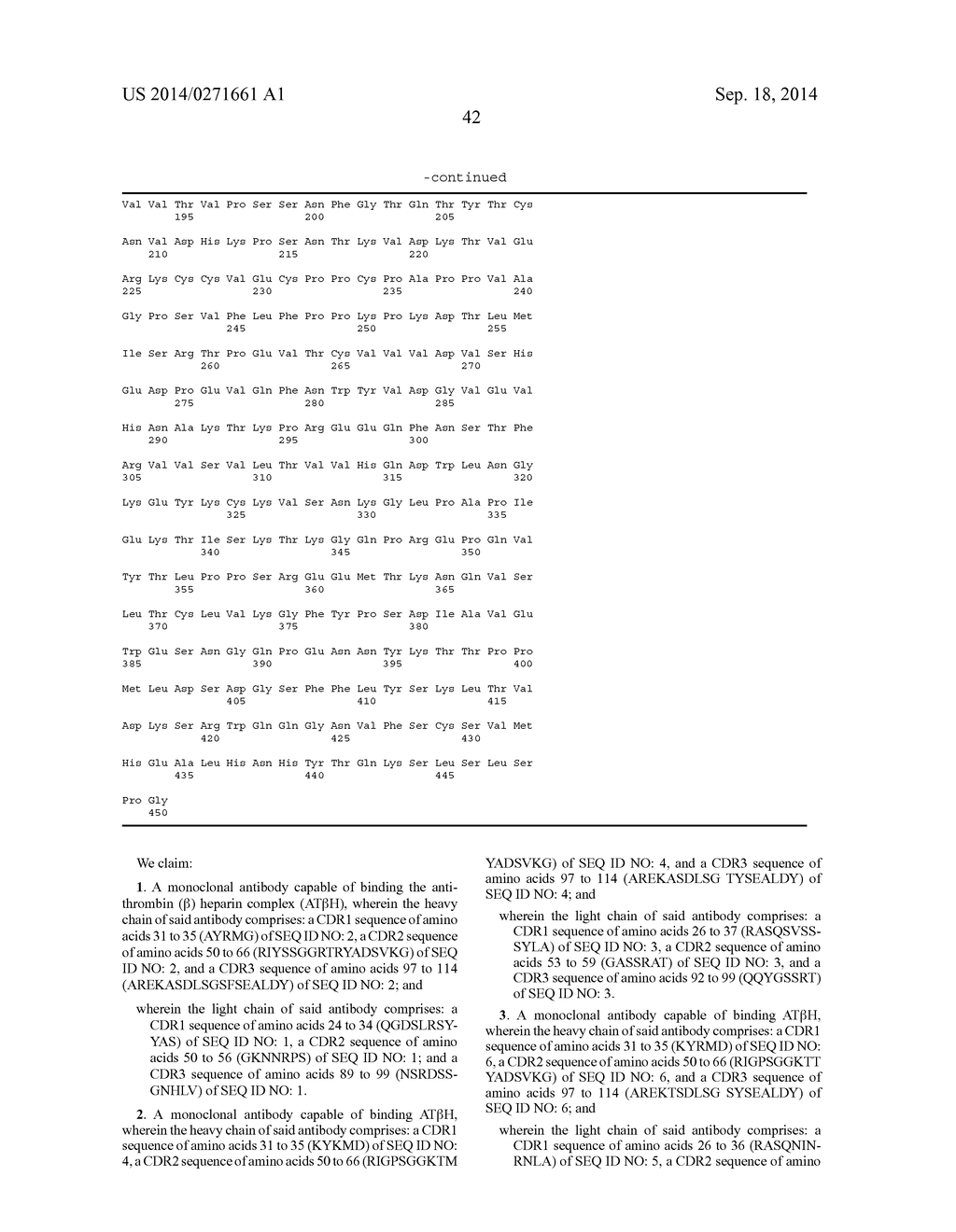 MONOCLONAL ANTIBODIES AGAINST ANTITHROMBIN BETA - diagram, schematic, and image 69