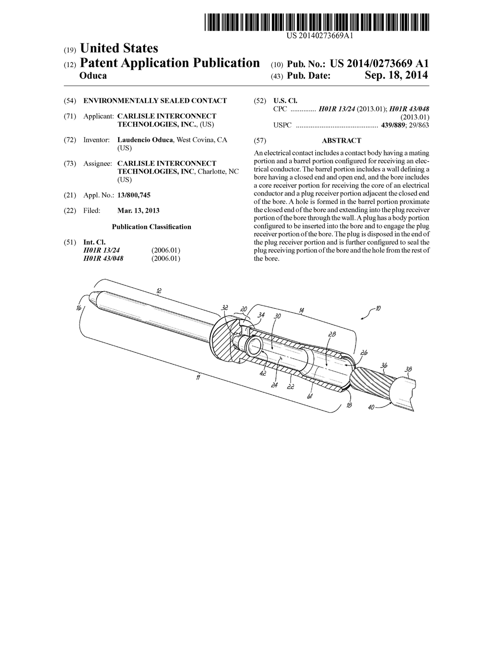 ENVIRONMENTALLY SEALED CONTACT - diagram, schematic, and image 01