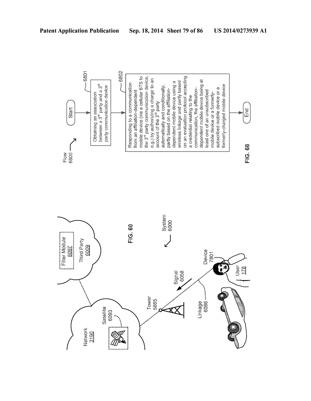 PROTOCOLS FOR FACILITATING BROADER ACCESS IN WIRELESS COMMUNICATIONS BY     CONDITIONALLY AUTHORIZING A CHARGE TO AN ACCOUNT OF A THIRD PARTY - diagram, schematic, and image 80