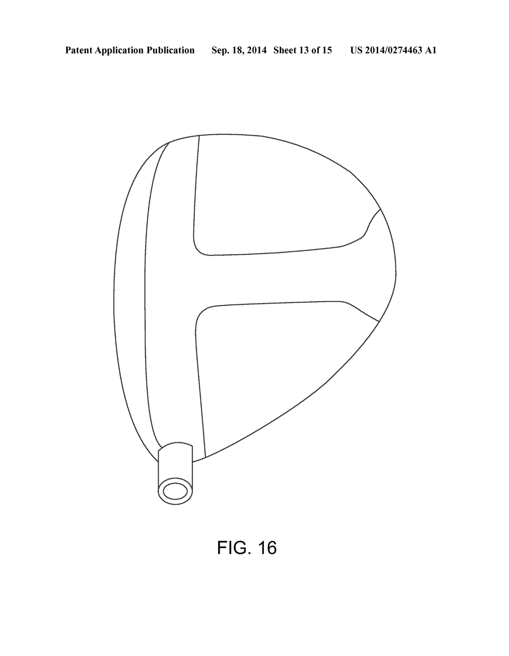 METAL WOOD CLUB WITH IMPROVED MOMENT OF INERTIA - diagram, schematic, and image 14