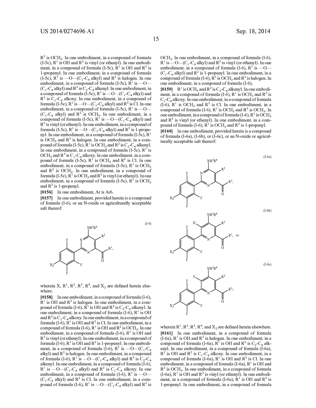 4-AMINO-6-(4-SUBSTITUTED-PHENYL)-PICOLINATES AND     6-AMINO-2-(4-SUBSTITUTED-PHENYL)-PYRIMIDINE-4-CARBOXYLATES AND THEIR USE     AS HERBICIDES - diagram, schematic, and image 16