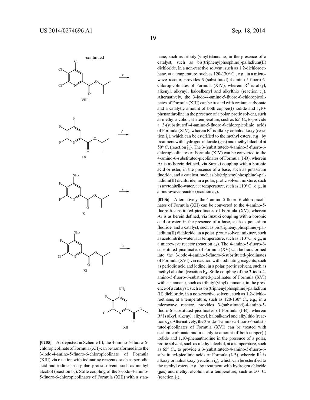 4-AMINO-6-(4-SUBSTITUTED-PHENYL)-PICOLINATES AND     6-AMINO-2-(4-SUBSTITUTED-PHENYL)-PYRIMIDINE-4-CARBOXYLATES AND THEIR USE     AS HERBICIDES - diagram, schematic, and image 20