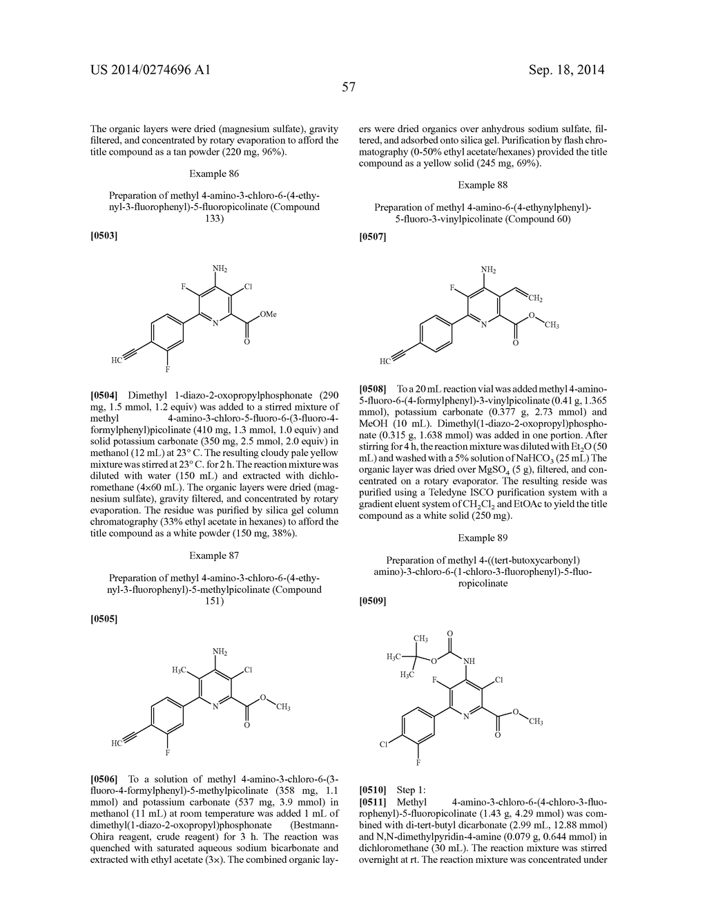 4-AMINO-6-(4-SUBSTITUTED-PHENYL)-PICOLINATES AND     6-AMINO-2-(4-SUBSTITUTED-PHENYL)-PYRIMIDINE-4-CARBOXYLATES AND THEIR USE     AS HERBICIDES - diagram, schematic, and image 58