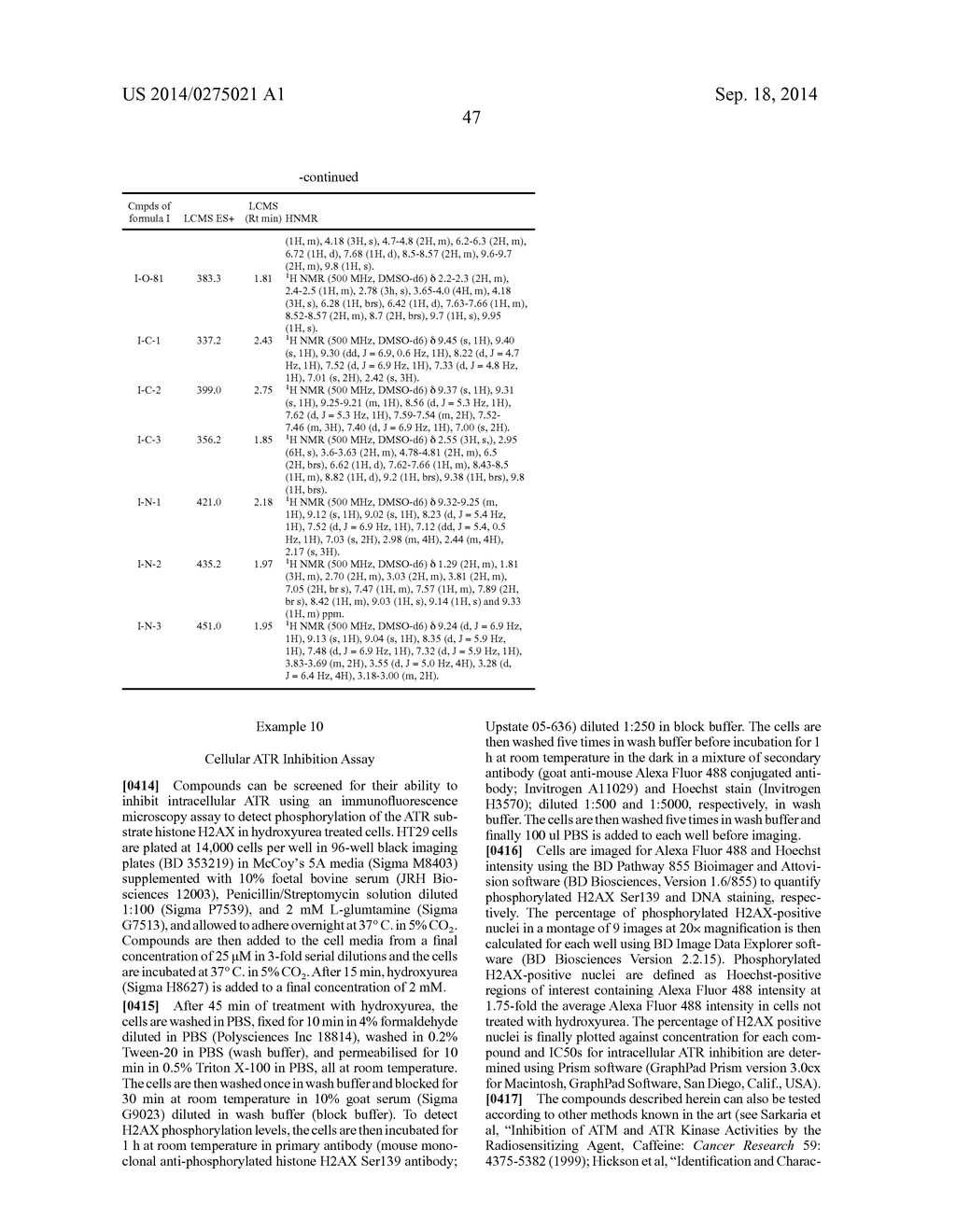 COMPOUNDS USEFUL AS INHIBITORS OF ATR KINASE - diagram, schematic, and image 48