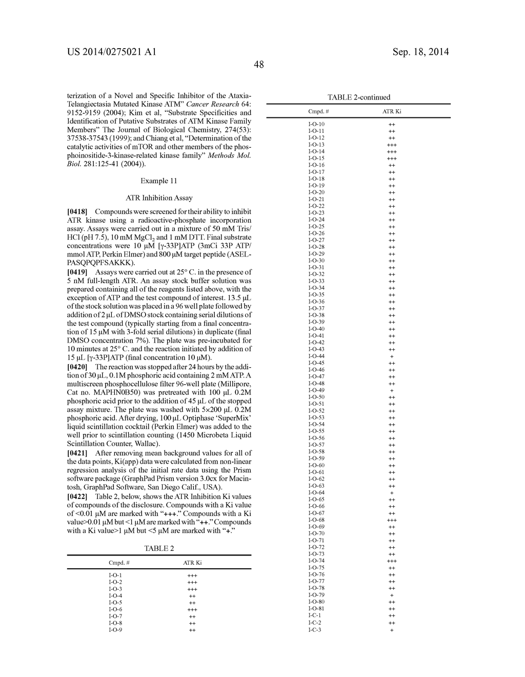 COMPOUNDS USEFUL AS INHIBITORS OF ATR KINASE - diagram, schematic, and image 49