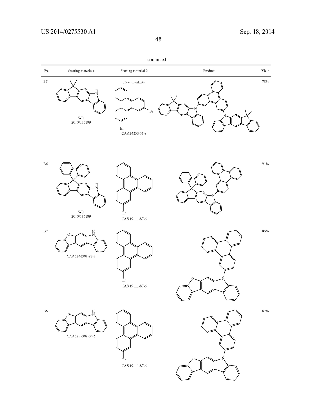 MATERIALS FOR ORGANIC ELECTROLUMINESCENT DEVICES - diagram, schematic, and image 49