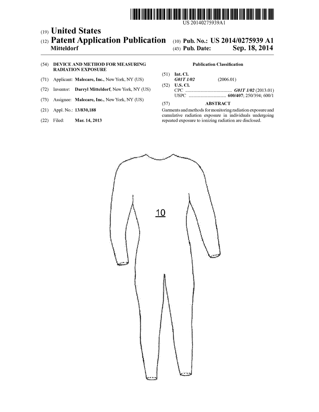 Device and Method for Measuring Radiation Exposure - diagram, schematic, and image 01