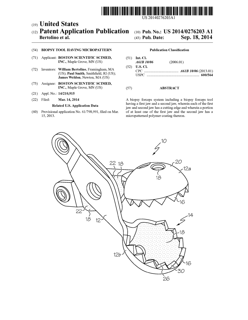 Biopsy Tool Having Micropattern - diagram, schematic, and image 01