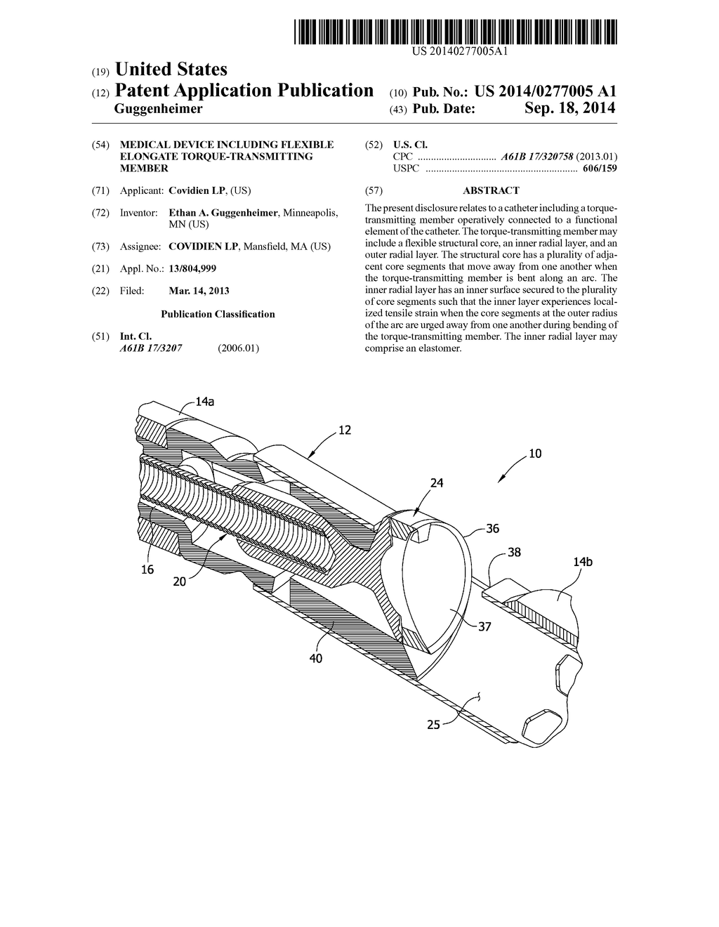 MEDICAL DEVICE INCLUDING FLEXIBLE ELONGATE TORQUE-TRANSMITTING MEMBER - diagram, schematic, and image 01