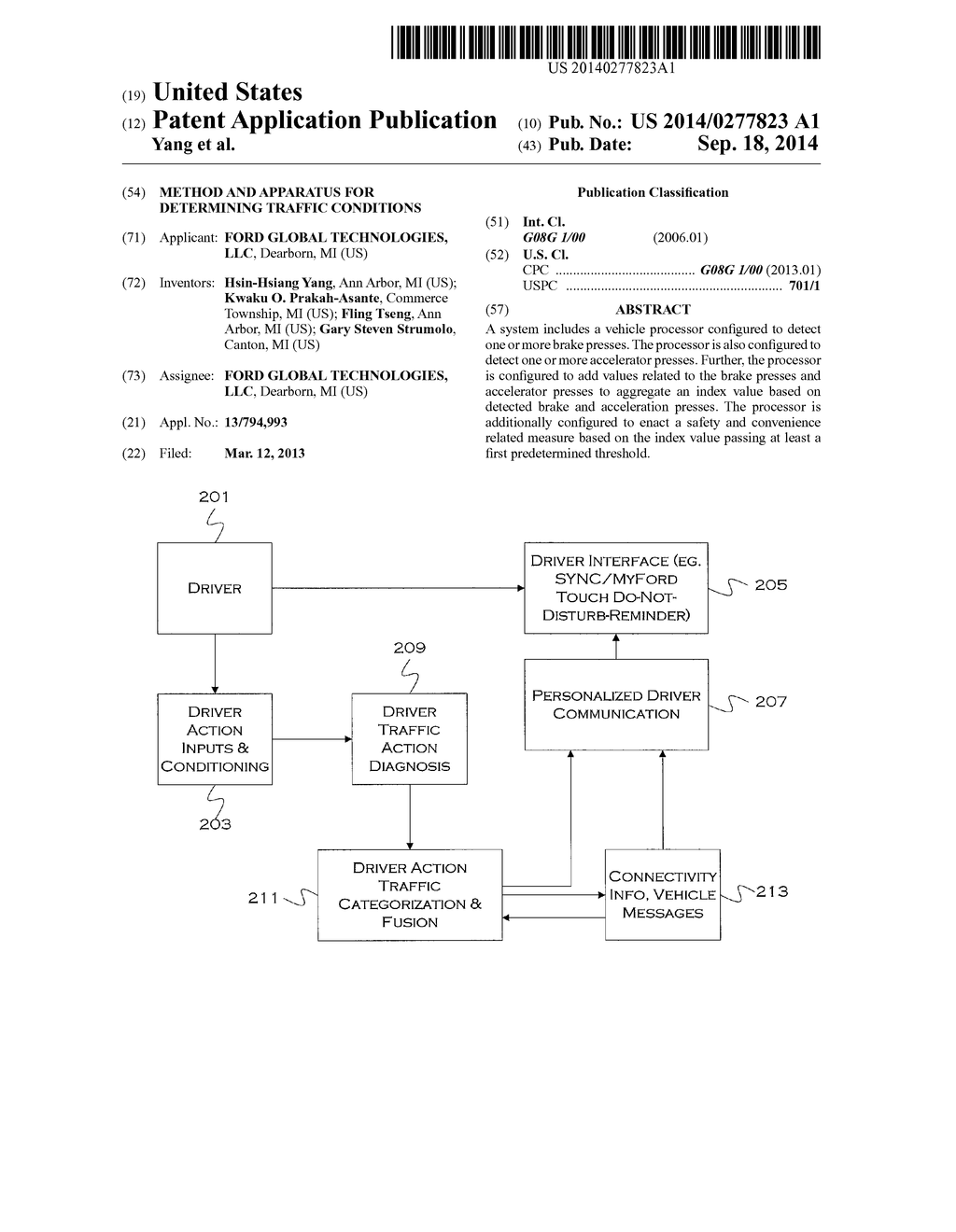 Method and Apparatus for Determining Traffic Conditions - diagram, schematic, and image 01