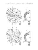 PDC BITS WITH CUTTERS LAID OUT IN BOTH SPIRAL DIRECTIONS OF BIT ROTATION diagram and image