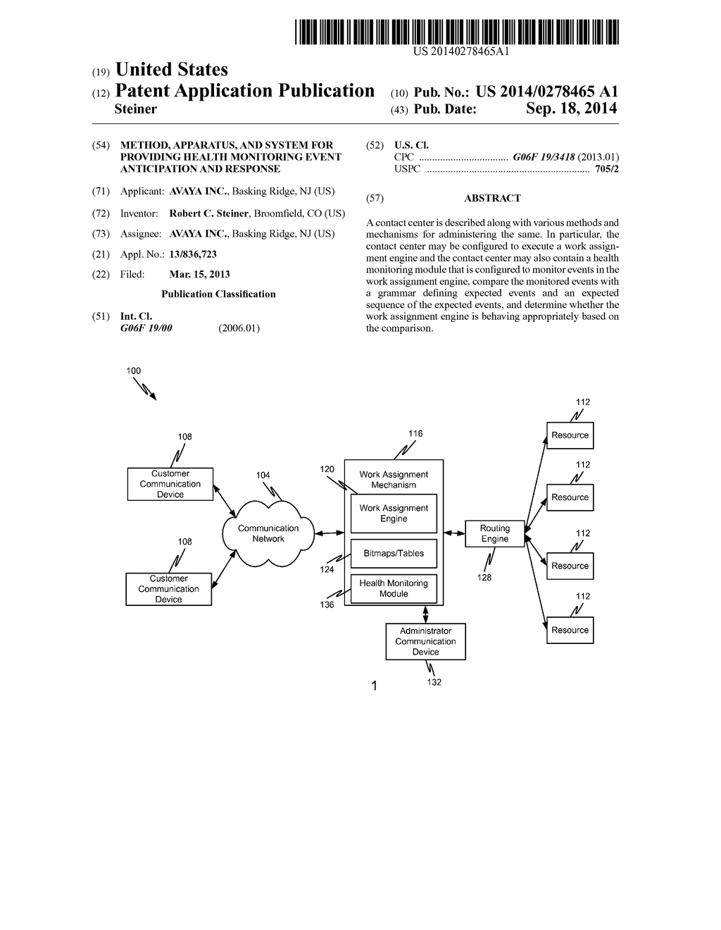 METHOD, APPARATUS, AND SYSTEM FOR PROVIDING HEALTH MONITORING EVENT     ANTICIPATION AND RESPONSE - diagram, schematic, and image 01