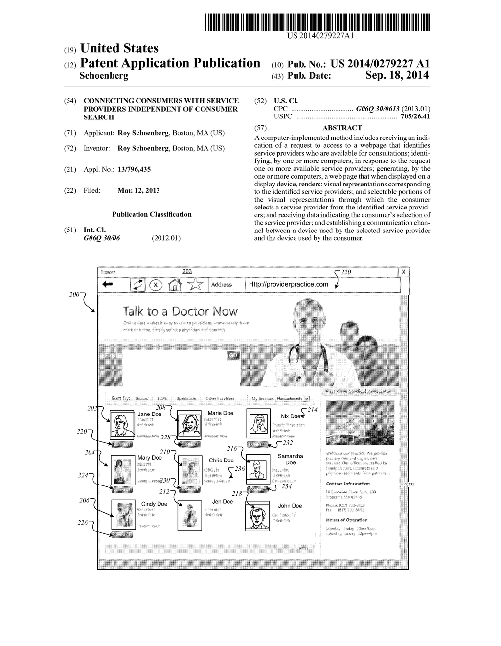 Connecting Consumers with Service Providers Independent of Consumer Search - diagram, schematic, and image 01